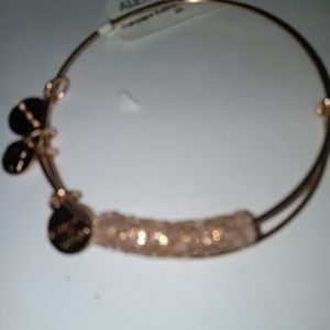Alex and Ani real stone crystal Barcelona brand new gold tone
